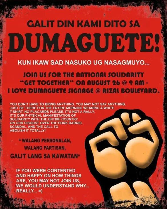 August 26, 2013 DUMAGUETE Anti-PORK BARREL Protest Action