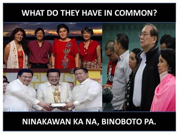 Bong Bong Marcos and Jinggoy Estrada, kung ano ang puno (FM kurap, Erap kurap), siyang bunga (eh di kurap din, Bong Bong kurap, Jinggoy kurap).