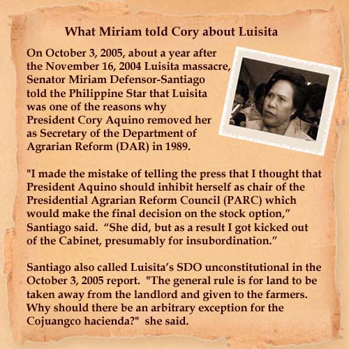 Friday Flashback: Senator Miriam Santiago on Hacienda Luisita HTTP://BALITANGBALITA.COM/ #NAPOLES #PINAS #PHILIPPINES #BALITA #PORKBARREL #PDAF #PILIPINAS #BENHURLUY #JANETNAPOLES #MILLIONPEOPLEMARCH‪ #‎SCRAPPORK‬‪ ‪#‎ABOLISHPORK #scrapthepork